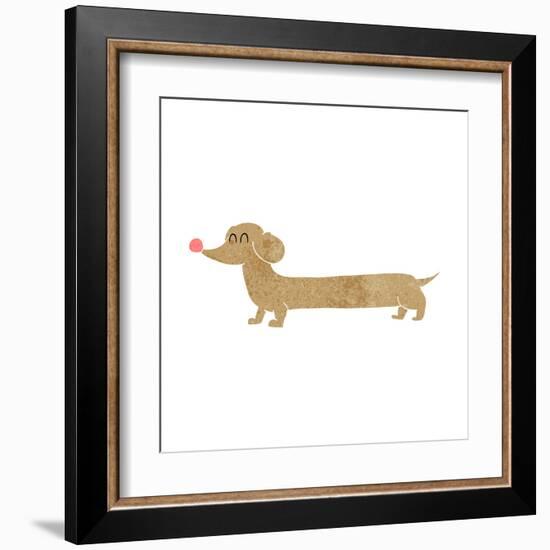 Cartoon Dachshund-lineartestpilot-Framed Art Print