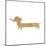 Cartoon Dachshund-lineartestpilot-Mounted Art Print