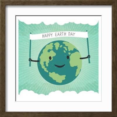 Cartoon Earth Illustration. Planet Smile and Hold Banner with Happy Earth Day Words. on Sunbeam Ray' Art Print - pashabo Cartoon Earth Illustration. Planet Smile and Hold Banner with Happy Earth Day Words. on Sunbeam Ray' Art Print - pashabo