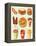 Cartoon Fast Food Icon-Aleksey Vl B.-Framed Stretched Canvas