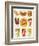 Cartoon Fast Food Icon-Aleksey Vl B.-Framed Premium Giclee Print