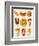 Cartoon Fast Food Icon-Aleksey Vl B.-Framed Premium Giclee Print