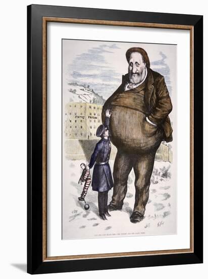 Cartoon Featuring William Marcy Boss Tweed-Thomas Nast-Framed Giclee Print