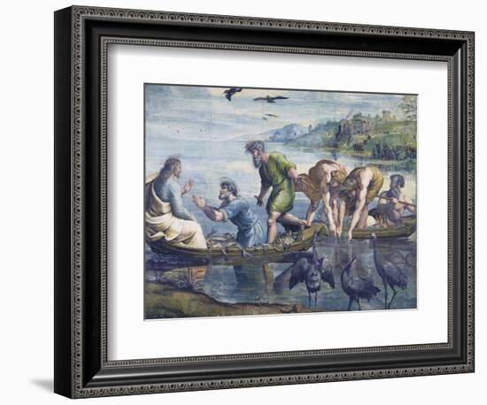 Cartoon for The Miraculous Draught of Fishes-Raphael-Framed Premium Giclee Print