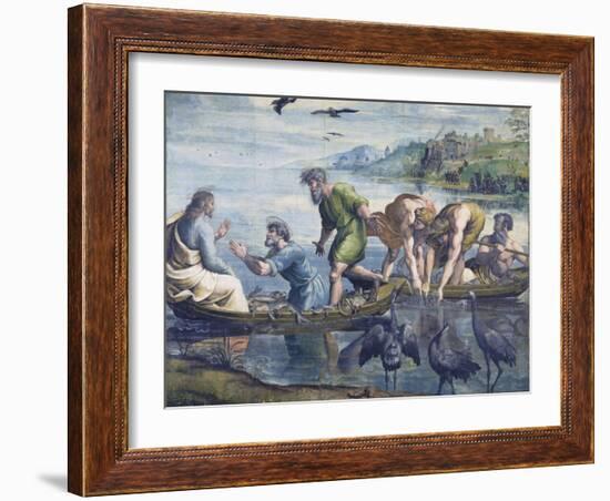 Cartoon for The Miraculous Draught of Fishes-Raphael-Framed Giclee Print