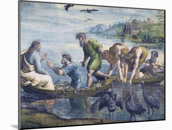 Cartoon for The Miraculous Draught of Fishes-Raphael-Mounted Giclee Print