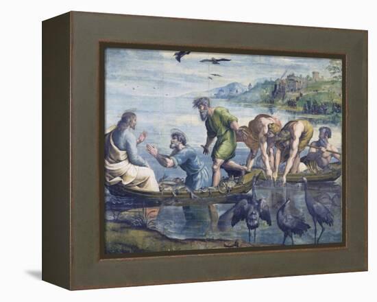 Cartoon for The Miraculous Draught of Fishes-Raphael-Framed Premier Image Canvas