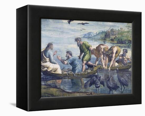 Cartoon for The Miraculous Draught of Fishes-Raphael-Framed Premier Image Canvas