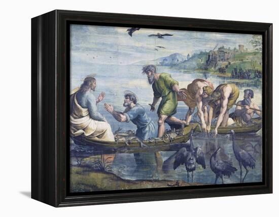 Cartoon for The Miraculous Draught of Fishes-Raphael-Framed Premier Image Canvas