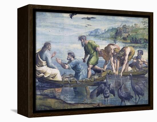 Cartoon for The Miraculous Draught of Fishes-Raphael-Framed Premier Image Canvas