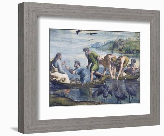 Cartoon for The Miraculous Draught of Fishes-Raphael-Framed Giclee Print