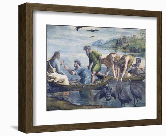 Cartoon for The Miraculous Draught of Fishes-Raphael-Framed Giclee Print