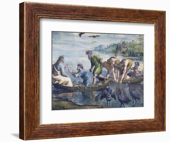 Cartoon for The Miraculous Draught of Fishes-Raphael-Framed Giclee Print