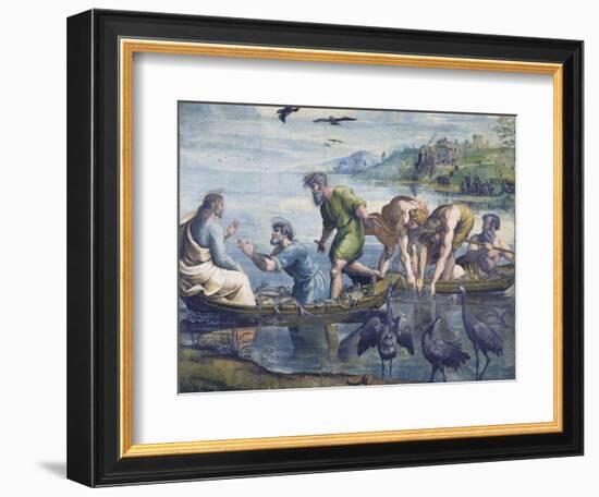 Cartoon for The Miraculous Draught of Fishes-Raphael-Framed Giclee Print