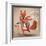 Cartoon Fox with Books-Elena Barenbaum-Framed Art Print