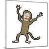 Cartoon Frightened Monkey-lineartestpilot-Mounted Art Print