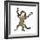 Cartoon Frightened Monkey-lineartestpilot-Framed Art Print