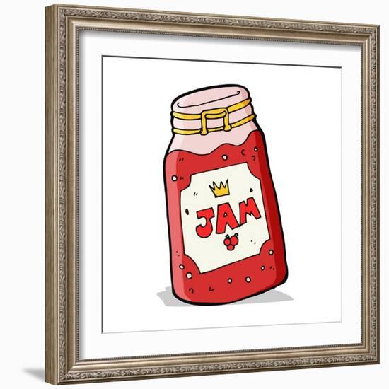 Cartoon Jar of Jam-lineartestpilot-Framed Art Print