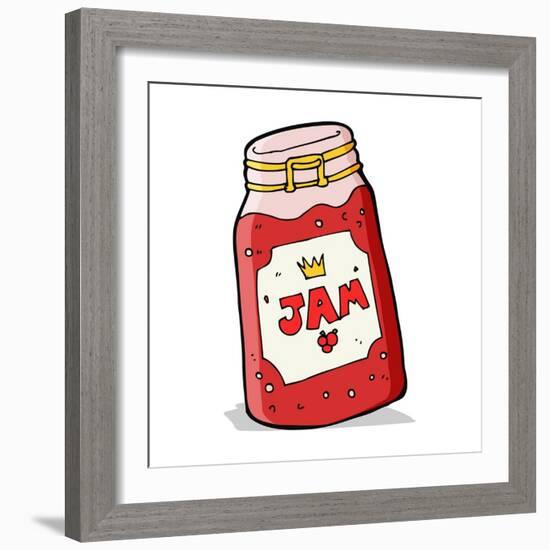 Cartoon Jar of Jam-lineartestpilot-Framed Art Print