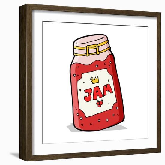 Cartoon Jar of Jam-lineartestpilot-Framed Art Print