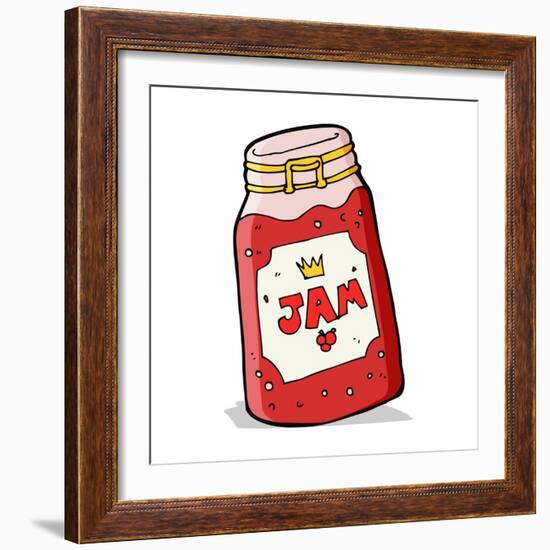 Cartoon Jar of Jam-lineartestpilot-Framed Art Print