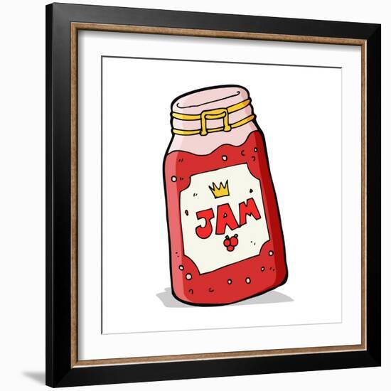 Cartoon Jar of Jam-lineartestpilot-Framed Art Print