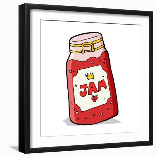 Cartoon Jar of Jam-lineartestpilot-Framed Art Print