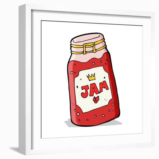 Cartoon Jar of Jam-lineartestpilot-Framed Art Print