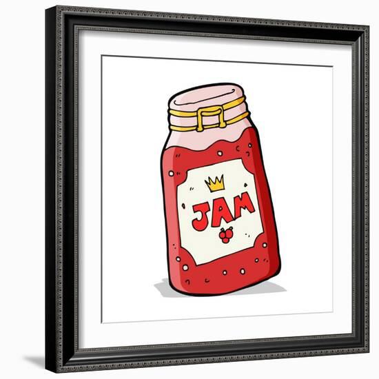 Cartoon Jar of Jam-lineartestpilot-Framed Art Print