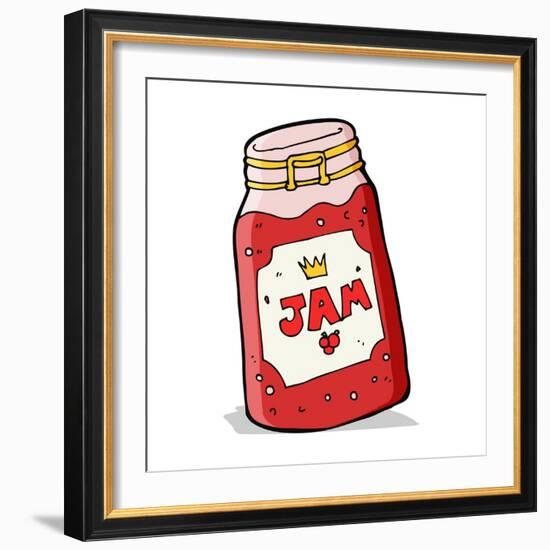 Cartoon Jar of Jam-lineartestpilot-Framed Art Print