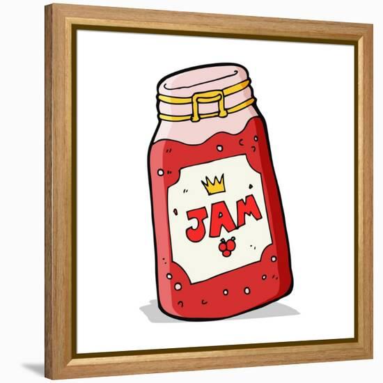 Cartoon Jar of Jam-lineartestpilot-Framed Stretched Canvas