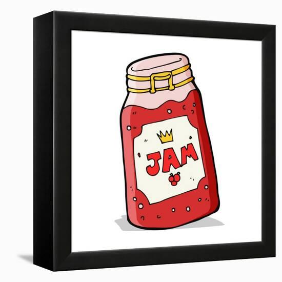 Cartoon Jar of Jam-lineartestpilot-Framed Stretched Canvas