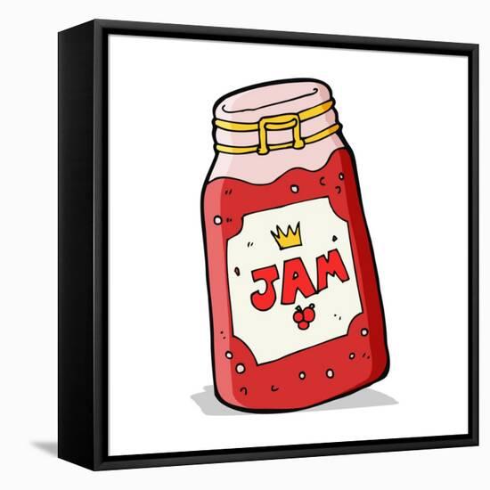 Cartoon Jar of Jam-lineartestpilot-Framed Stretched Canvas