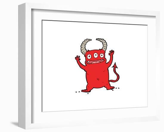 Cartoon Little Devil-lineartestpilot-Framed Art Print