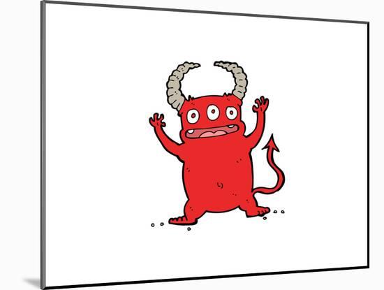 Cartoon Little Devil-lineartestpilot-Mounted Art Print