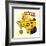 Cartoon Map of Texas.Travels-Daria_I-Framed Premium Giclee Print