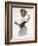 Cartoon of a Woman Performing a Hurried Striptease During the First World War-Jules-Alexandre Grün-Framed Giclee Print