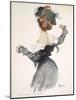 Cartoon of a Woman Performing a Hurried Striptease During the First World War-Jules-Alexandre Grün-Mounted Giclee Print