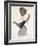 Cartoon of a Woman Performing a Hurried Striptease During the First World War-Jules-Alexandre Grün-Framed Giclee Print