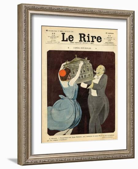 Cartoon of the Composer Andre Messager, from the Front Cover of 'Le Rire', February 23, 1907-Leonetto Cappiello-Framed Giclee Print