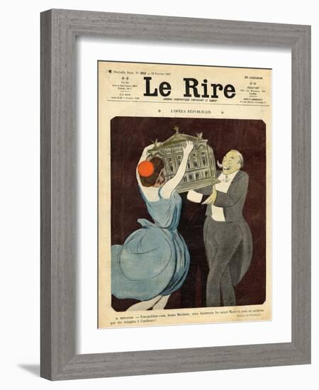 Cartoon of the Composer Andre Messager, from the Front Cover of 'Le Rire', February 23, 1907-Leonetto Cappiello-Framed Giclee Print