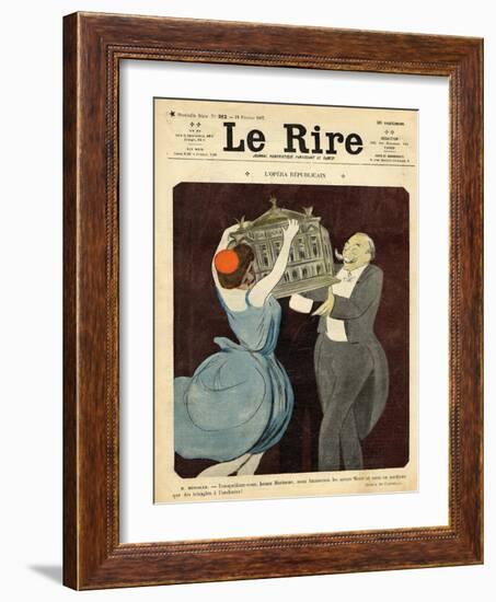 Cartoon of the Composer Andre Messager, from the Front Cover of 'Le Rire', February 23, 1907-Leonetto Cappiello-Framed Giclee Print