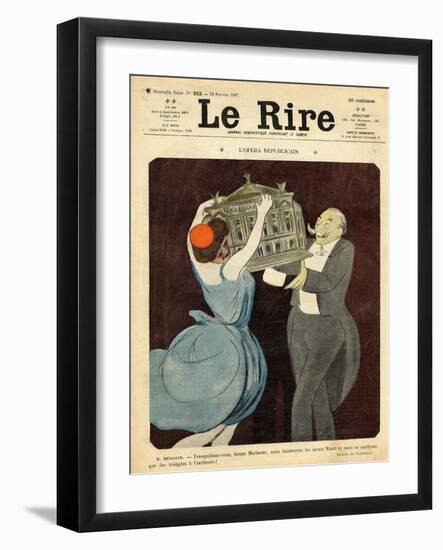 Cartoon of the Composer Andre Messager, from the Front Cover of 'Le Rire', February 23, 1907-Leonetto Cappiello-Framed Giclee Print
