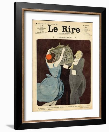 Cartoon of the Composer Andre Messager, from the Front Cover of 'Le Rire', February 23, 1907-Leonetto Cappiello-Framed Giclee Print