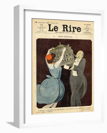 Cartoon of the Composer Andre Messager, from the Front Cover of 'Le Rire', February 23, 1907-Leonetto Cappiello-Framed Giclee Print