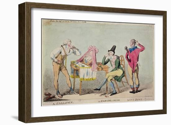 Cartoon of the French Aristocratic Emigres in England During the Revolution, 1791-Isaac Cruikshank-Framed Giclee Print