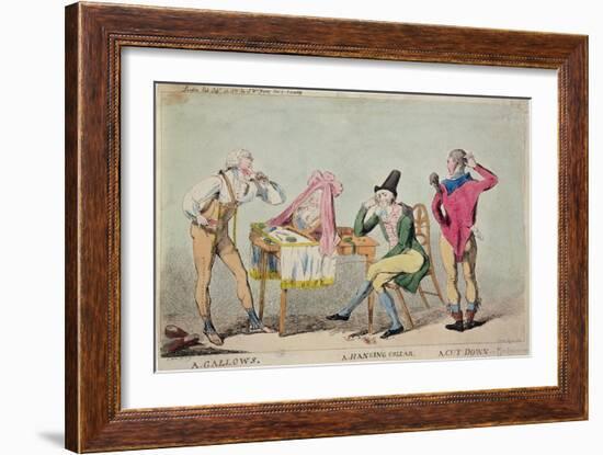 Cartoon of the French Aristocratic Emigres in England During the Revolution, 1791-Isaac Cruikshank-Framed Giclee Print