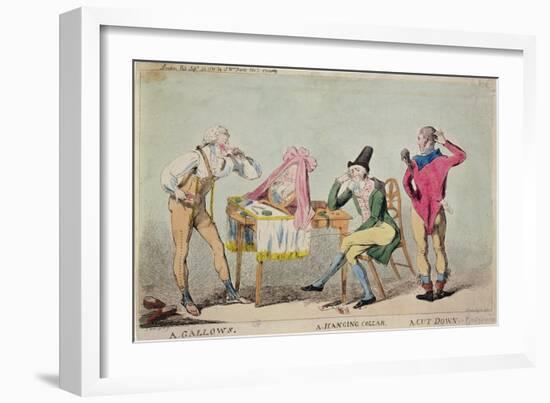 Cartoon of the French Aristocratic Emigres in England During the Revolution, 1791-Isaac Cruikshank-Framed Giclee Print