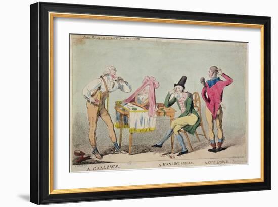 Cartoon of the French Aristocratic Emigres in England During the Revolution, 1791-Isaac Cruikshank-Framed Giclee Print