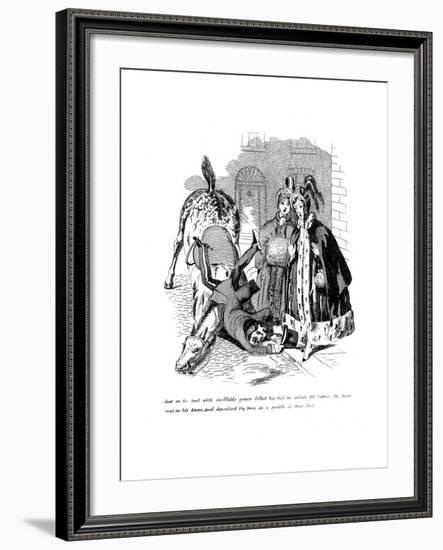 Cartoon on a Riding Theme, 19th Century-null-Framed Giclee Print